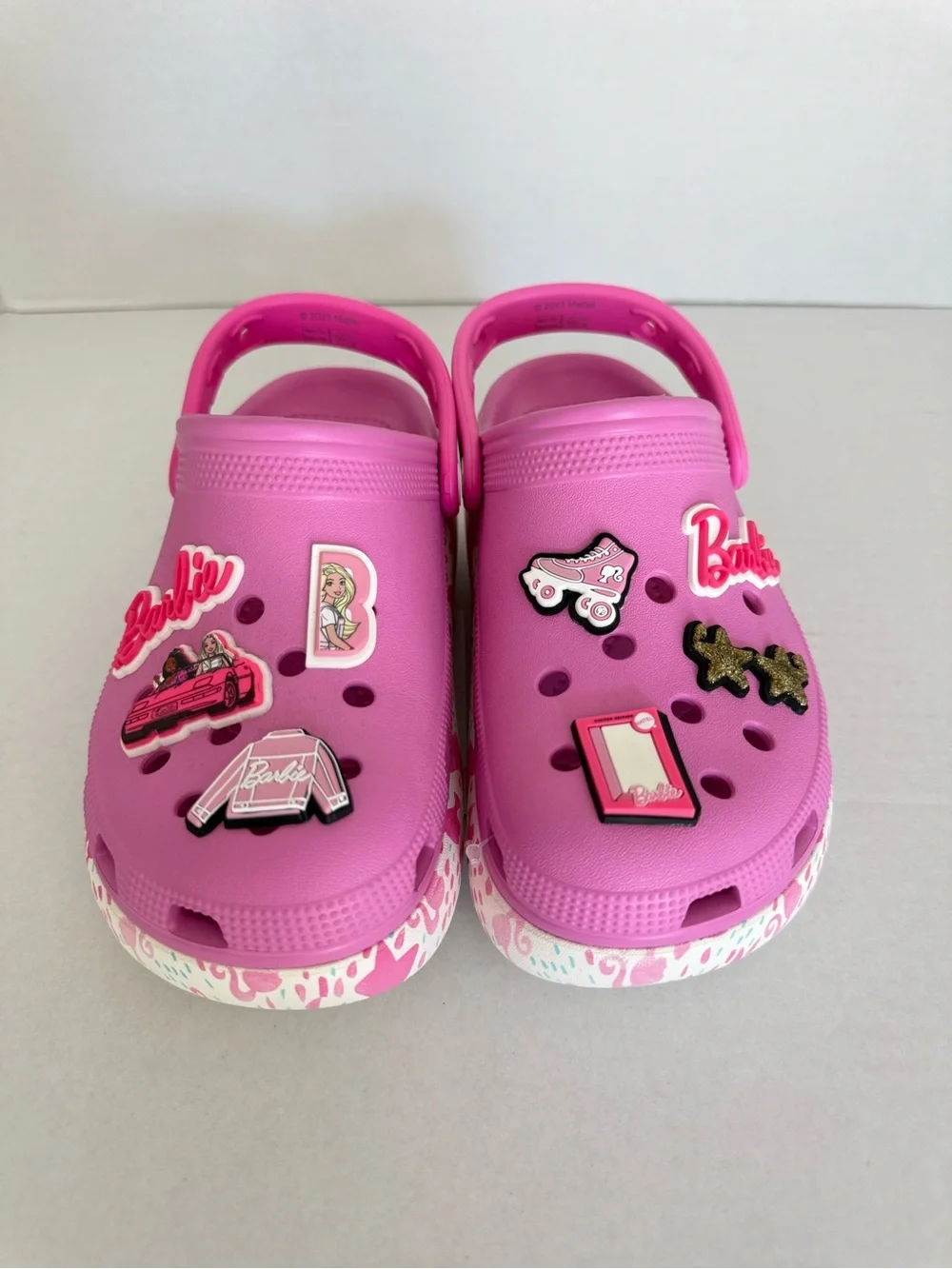 Crocs Kids' Barbie Cutie Crush Clogs Taffy Pink Water Shoes Girl Size 4 New